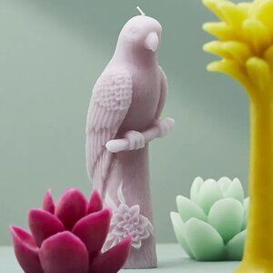 Anthropologie Vera Purple Lilac Parrot Shaped Wax Candle